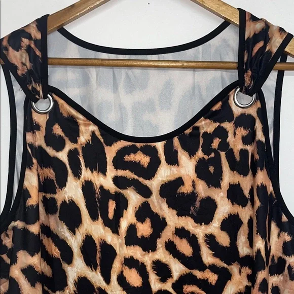 Amazon 5X Women’s Leopard Print Stretch Tank #plus #animalprint #fancy #chic - Picture 2 of 8